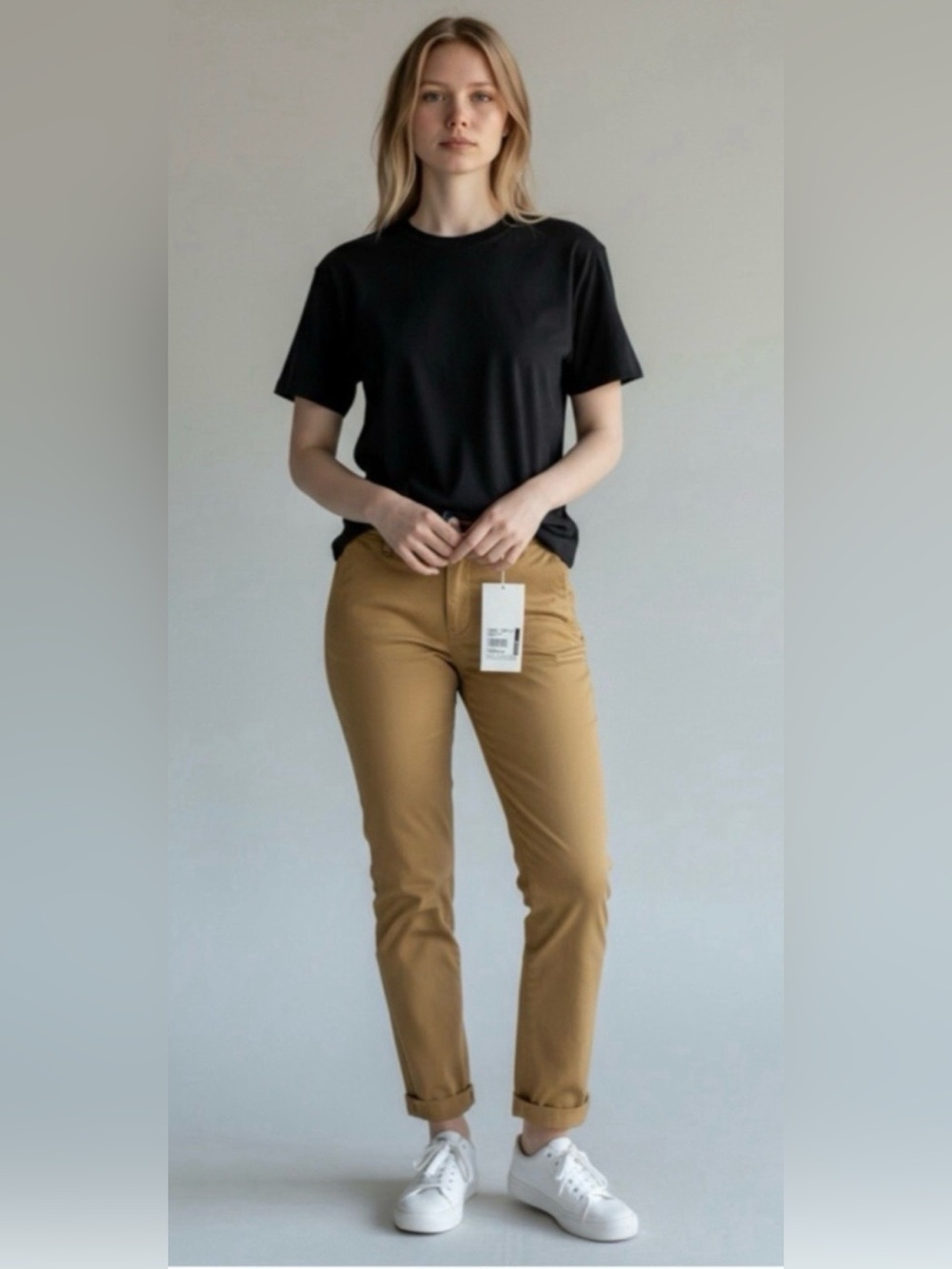 Wildfang Tan High-Rise Straight Trousers New with tag